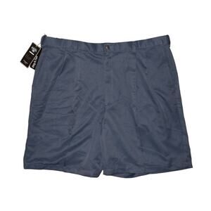 HAGGAR NEW‎ $46 Cool 18 No Iron 9.5" Pleated Short Blue Men's 44W